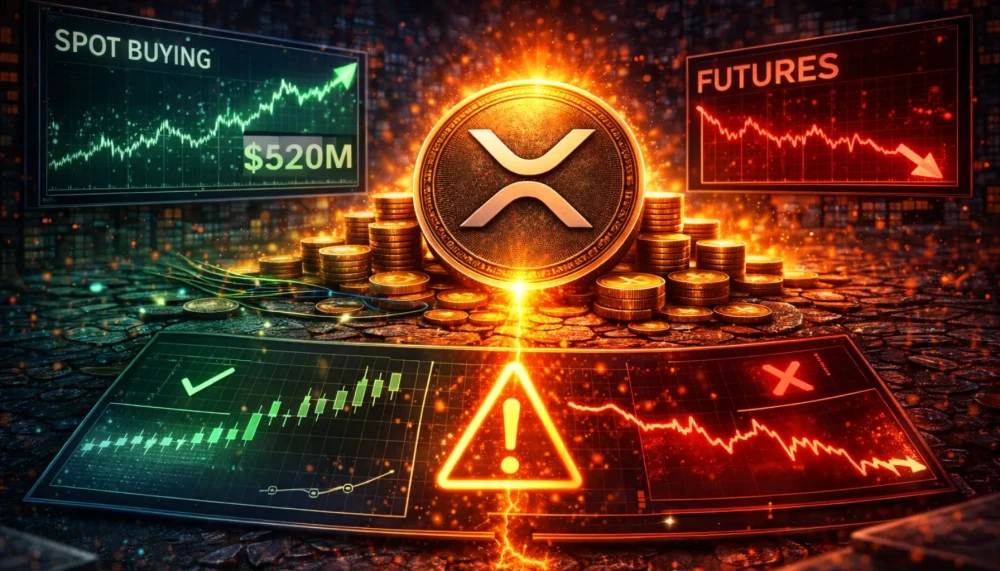 XRP Spot Buyers Add $520M as Futures Stay Short on Binance