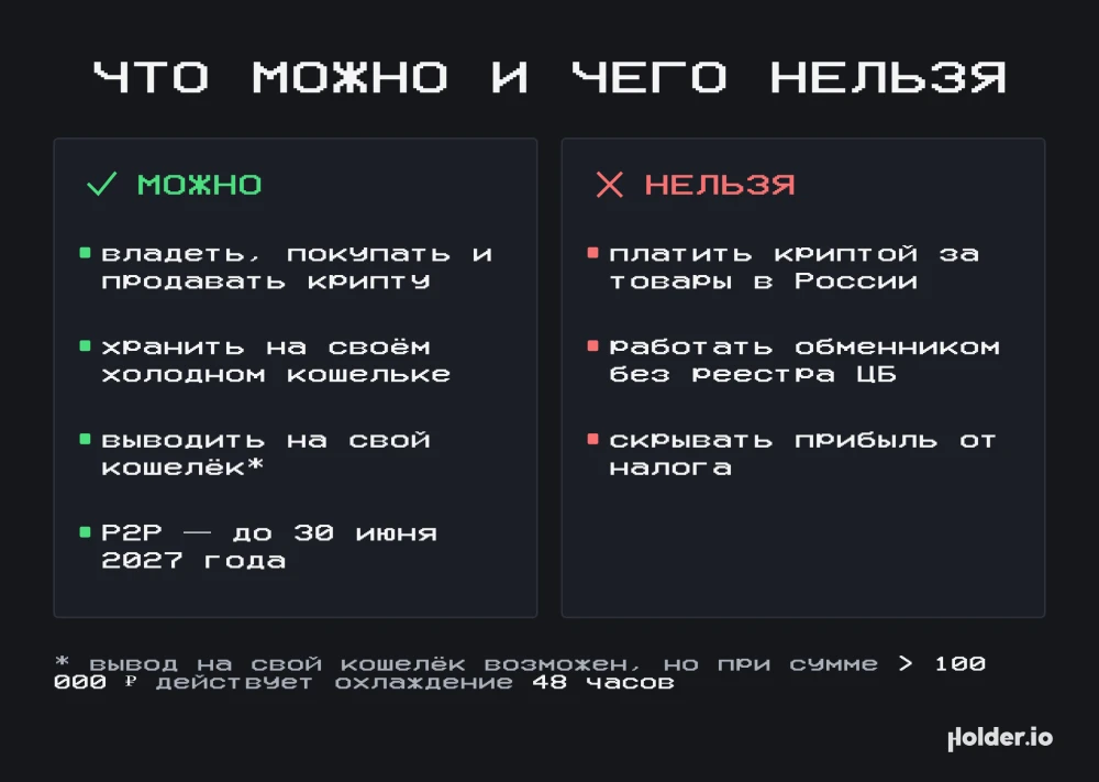 Что можно и чего нельзя с криптовалютой в России после закона