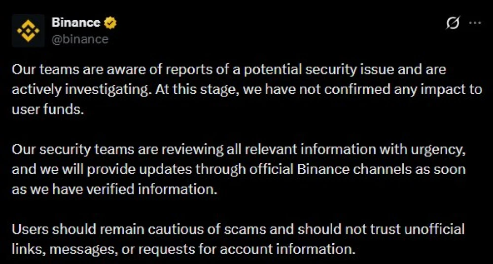 Binance addresses $2.8 billion hack reports