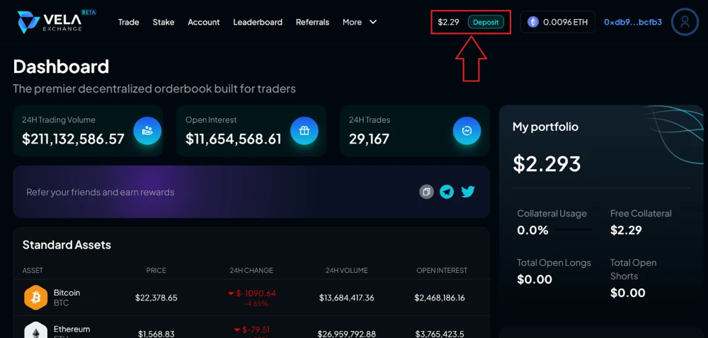 Как задепозитить USDC
