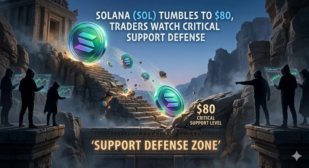 Solana drops to $80, risks slide to $72 if $80 breaks