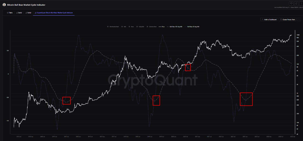 Bitcoin Bull-Bear Market Cycle Indicator.