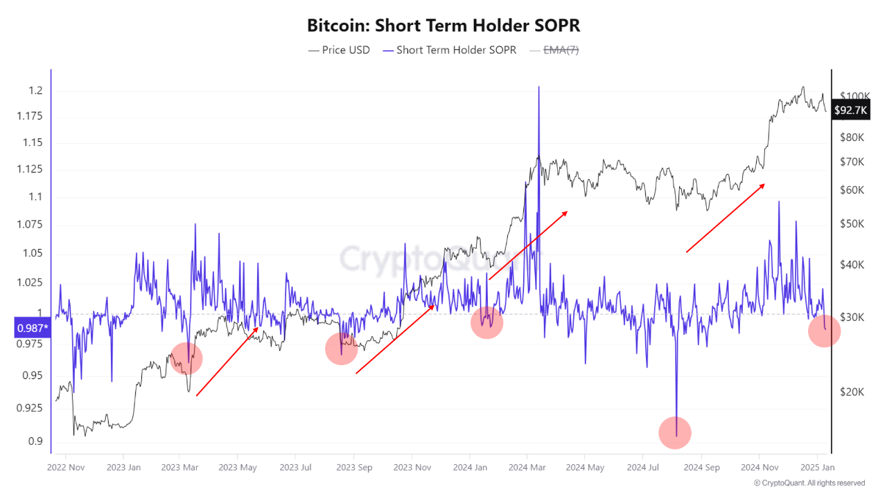 Bitcoin Short-Term Spent Output Profit Ratio (SOPR)