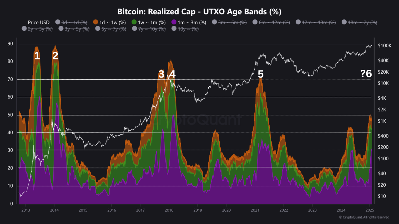 Bitcoin UTXO Age Bands.