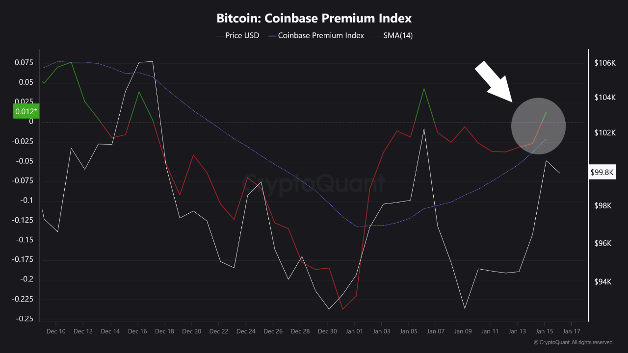 Bitcoin Coinbase Premium Index (CPI).