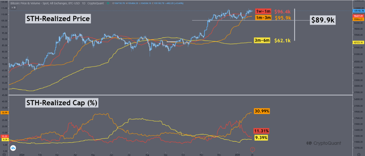 Bitcoin STH realized cap.