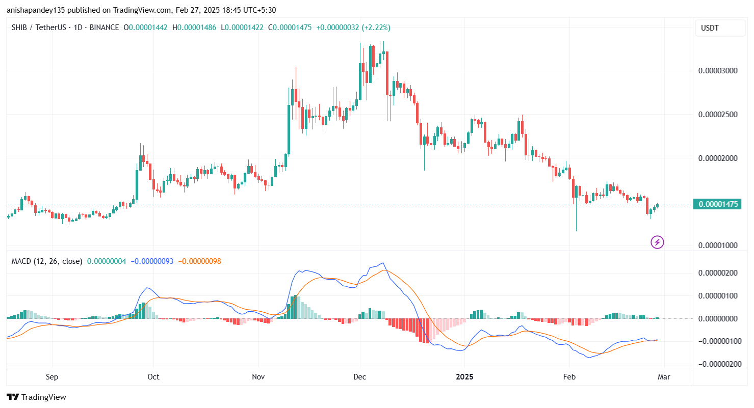 SHIB Price MACD