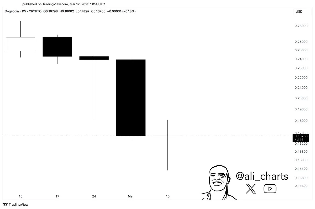 Dogecoin is printing a potential bullish reversal doji