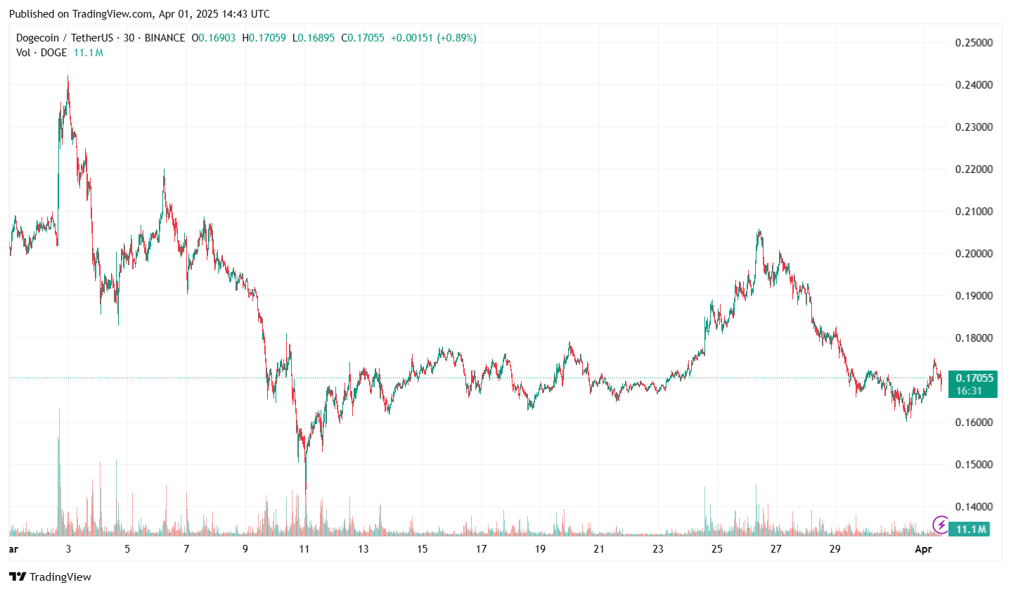 Dogecoin Price Chart