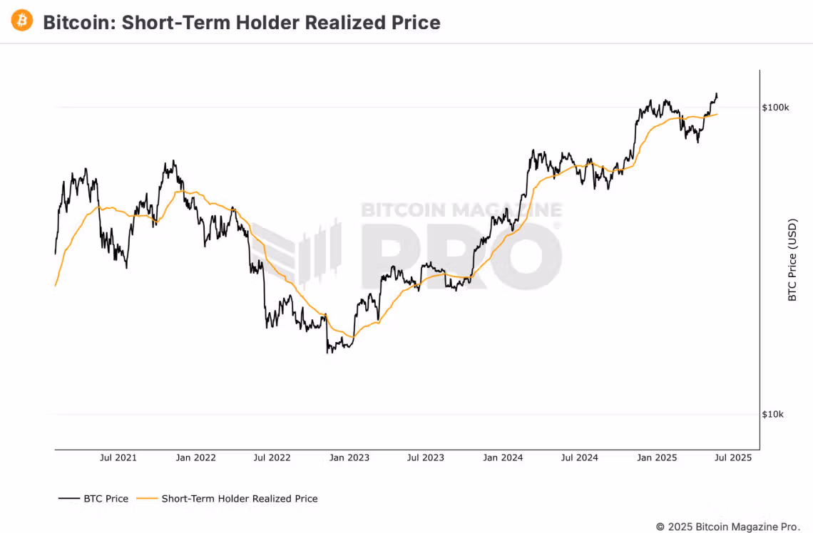 Bitcoin short-term holder cost basis (Bitcoin Magazine Pro/Bitfinex)