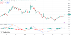 График цены SOL с MACD | Источник: Trading View
