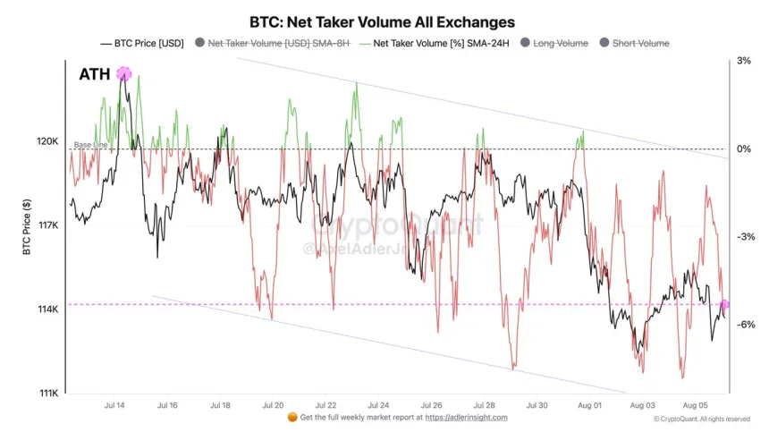 Bitcoin Net Taker Volume All Exchanges