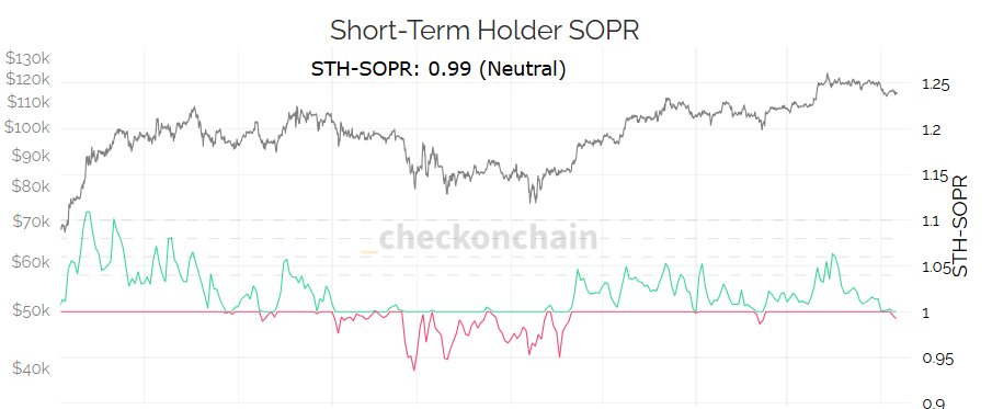 Bitcoin STH SOPR