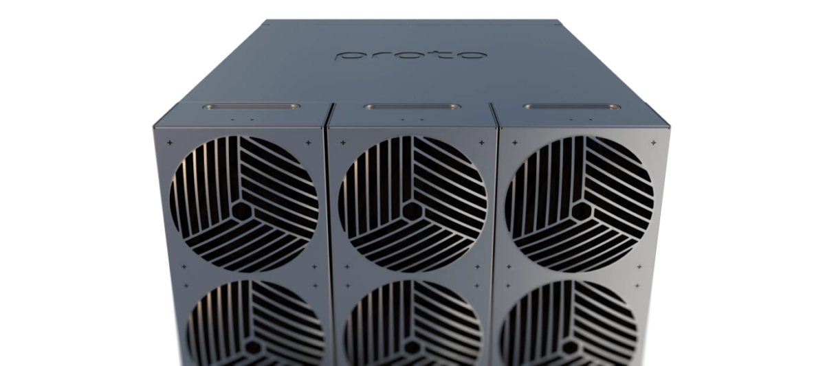 Image of the new Bitcoin miner, Proto Rig. Source: proto.xyz