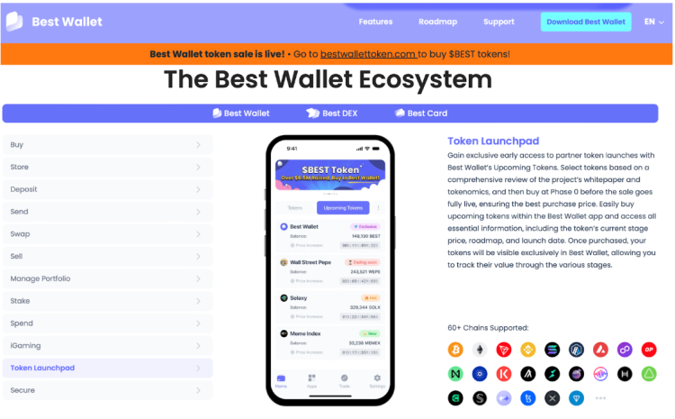 Best Wallet landing page