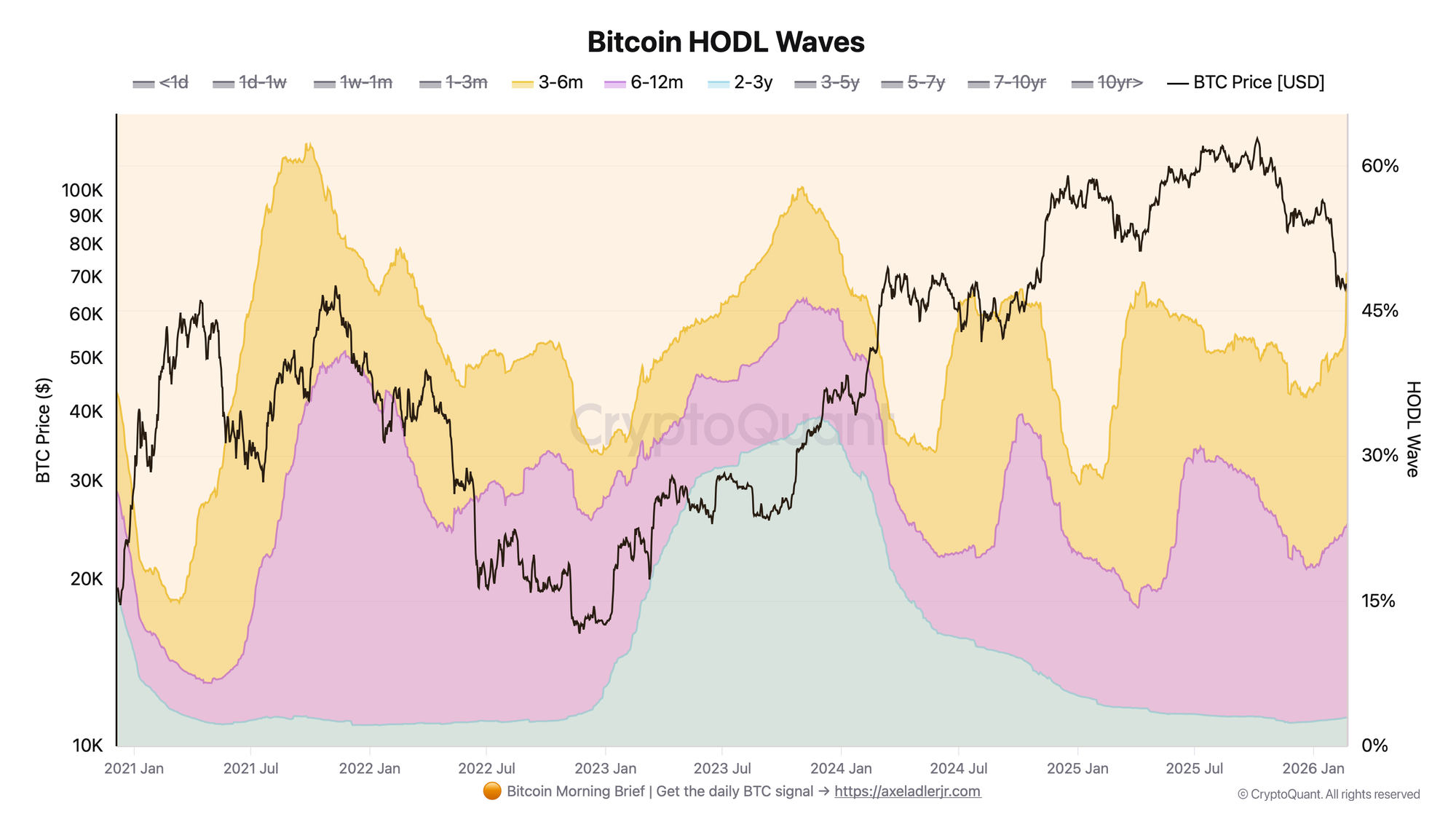 HODL Waves биткоина