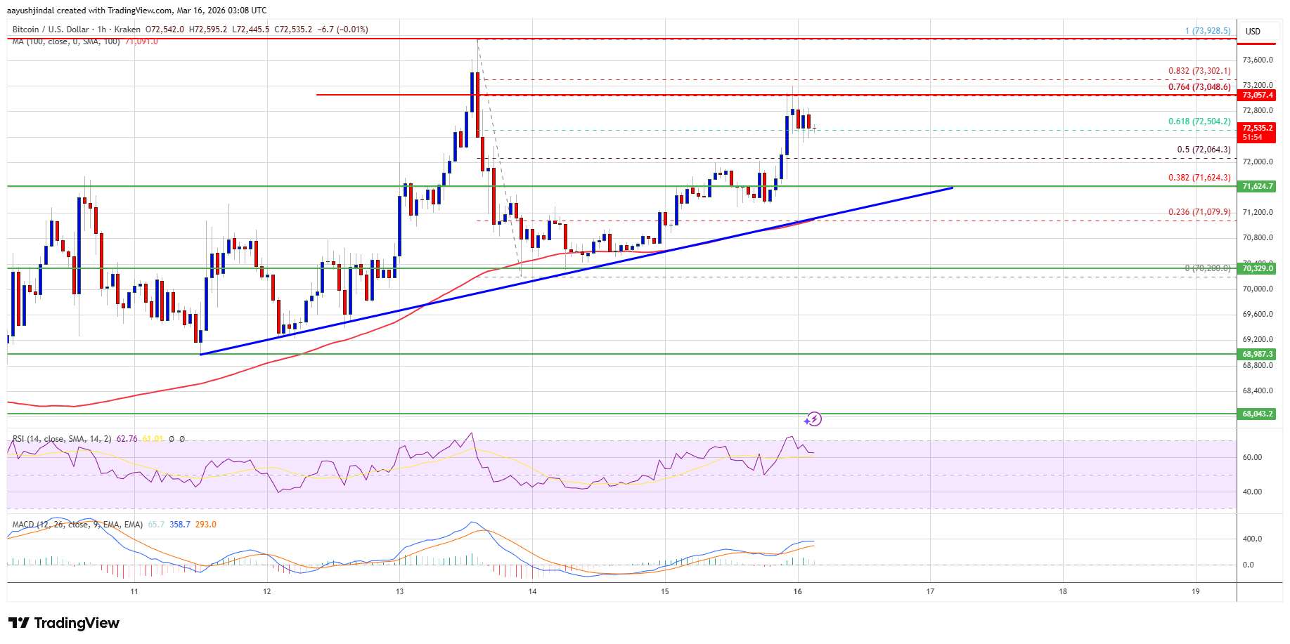 Bitcoin price chart
