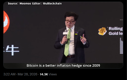 Tom Lee on Bitcoin vs gold