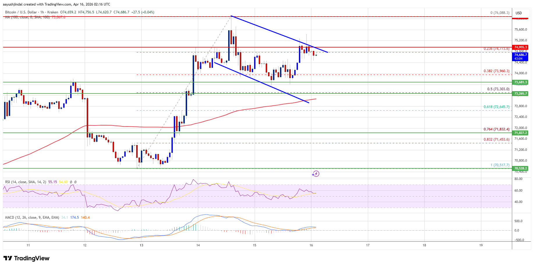 Bitcoin price chart