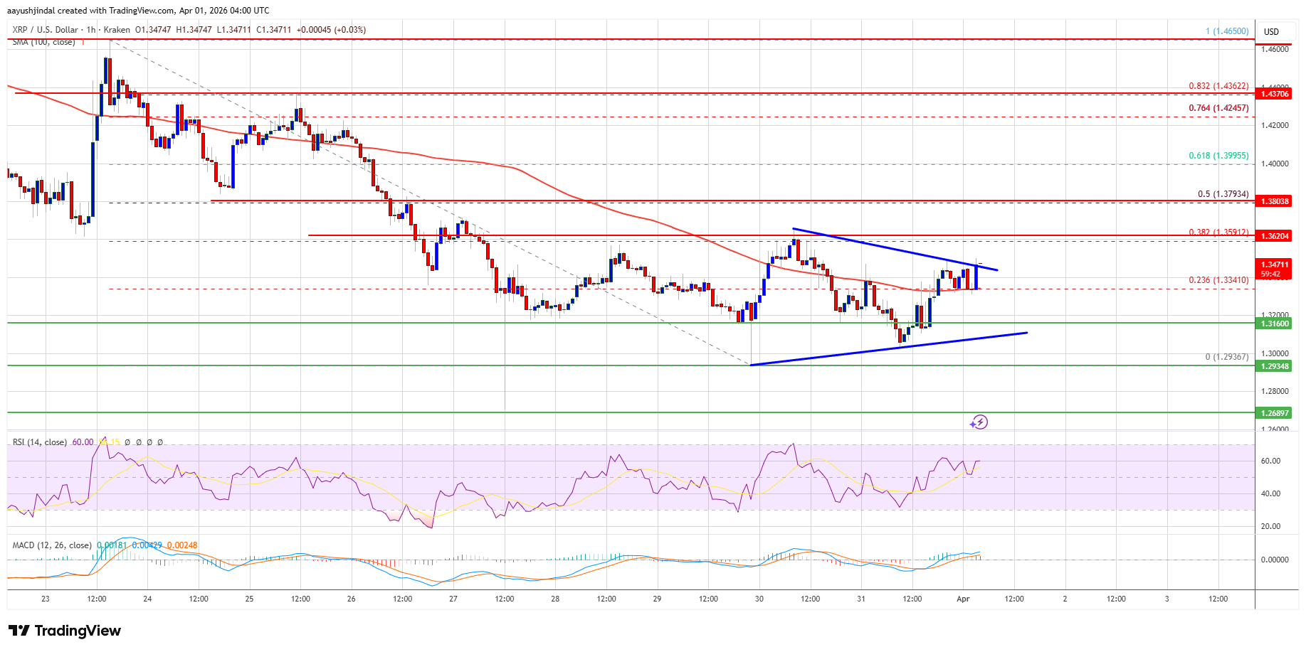 XRP price chart