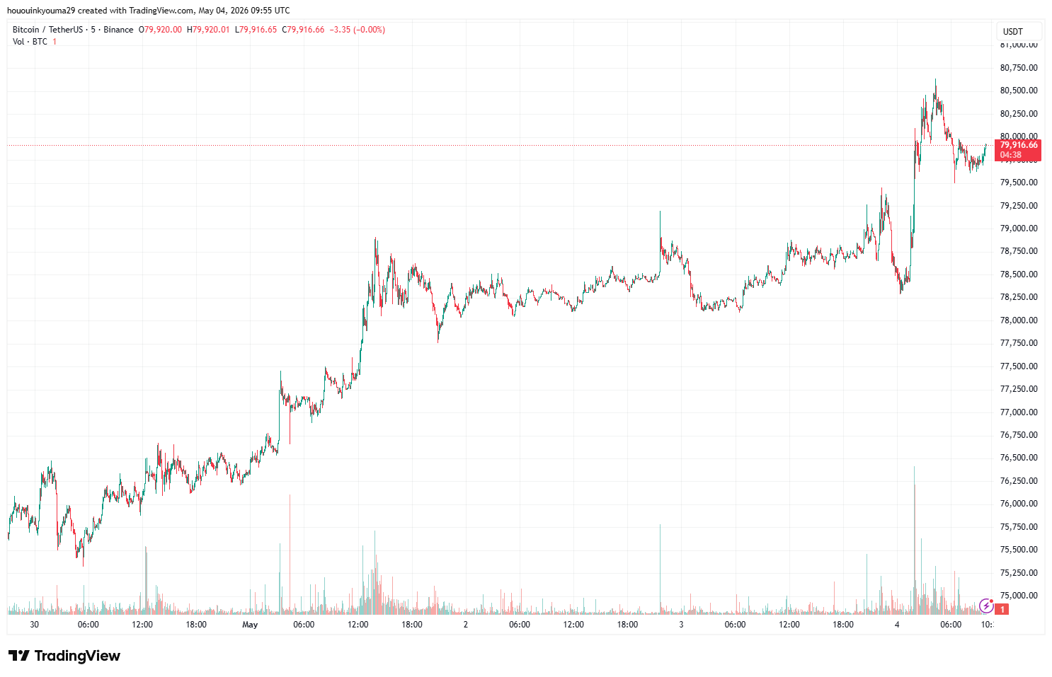 Bitcoin price chart
