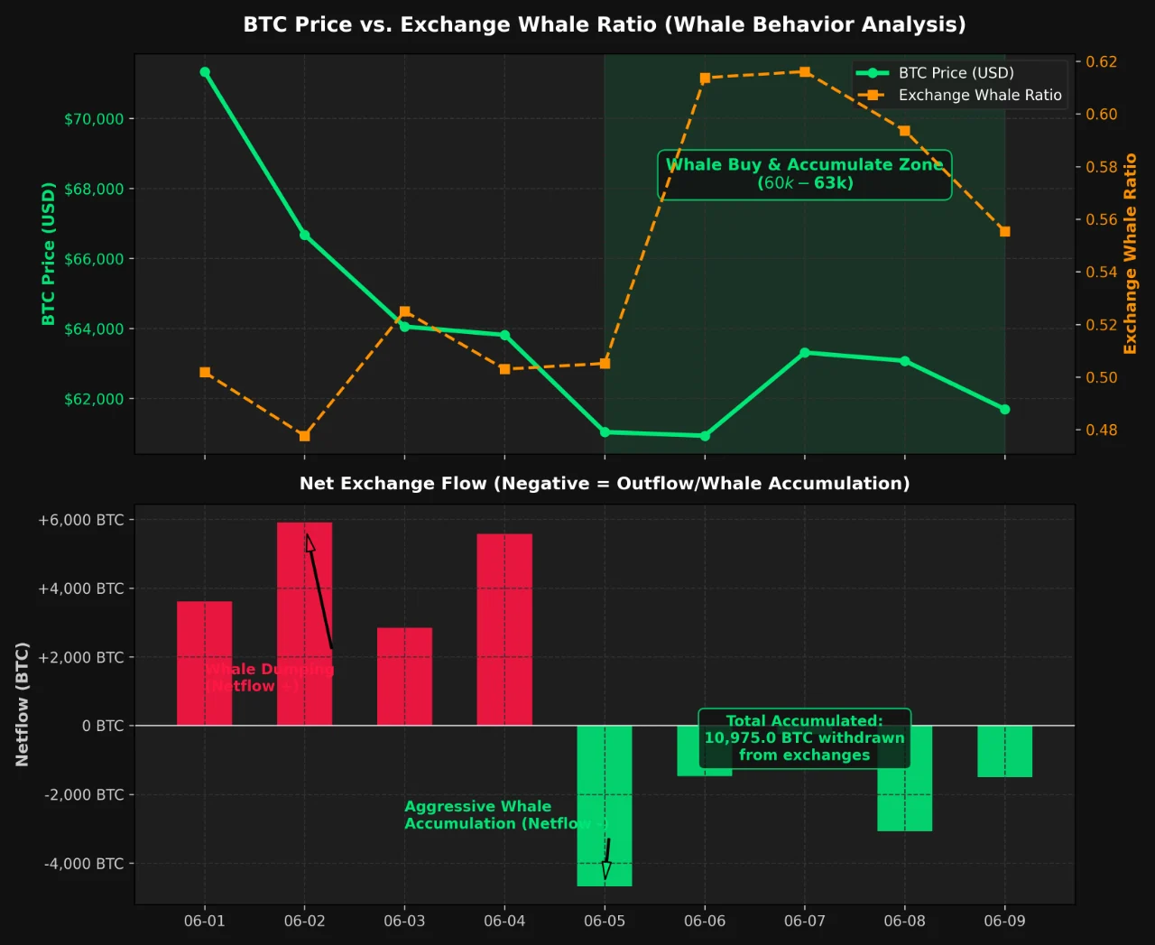 Bitcoin price vs. Exchange Whale Ratio | Source: Woominkyu