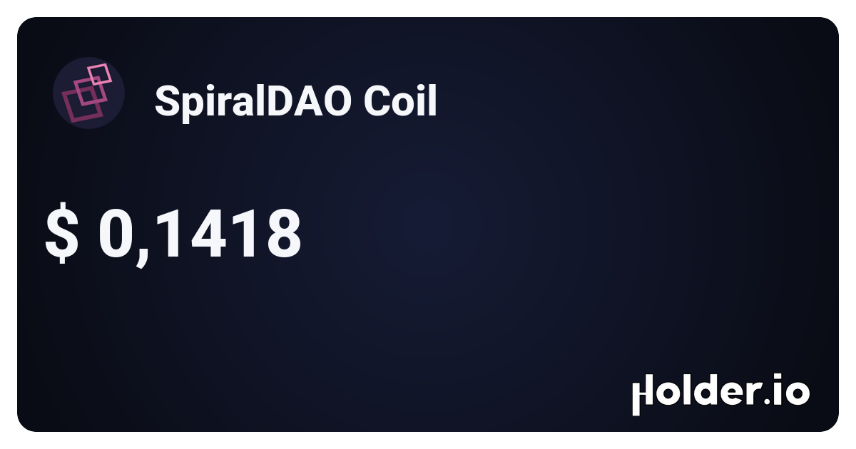 COIL криптовалюта (SpiralDAO Coil) ⭐ Цена монеты SpiralDAO Coil и ...