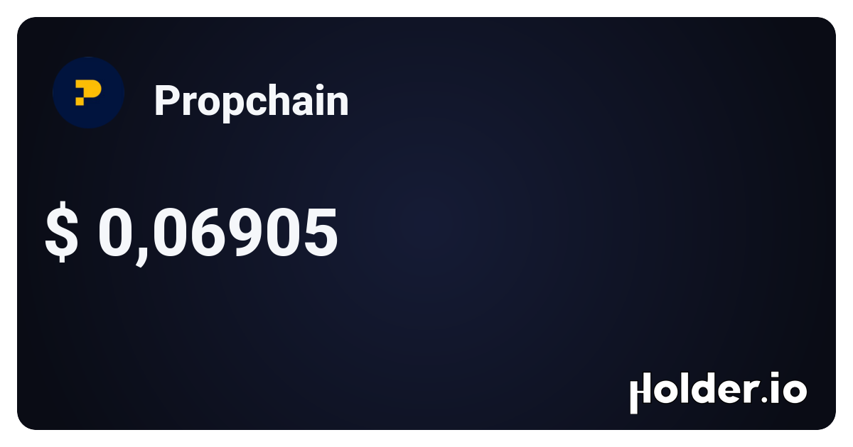 PROPC криптовалюта (Propchain) ⭐ Цена монеты Propchain и график курса ...