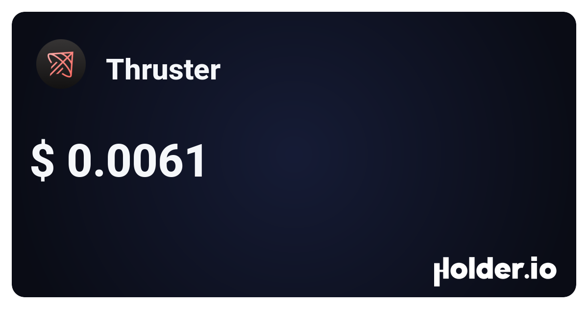 THRUST Coin: what is Thruster? Crypto token analysis and Overview (Rank ...