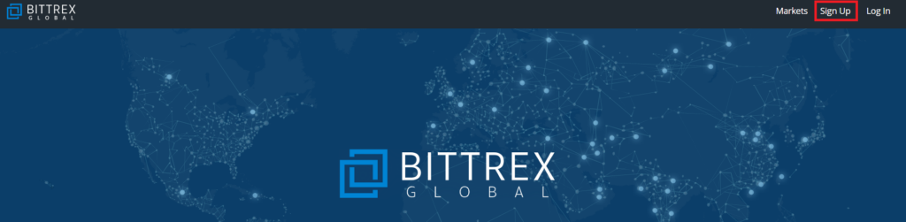 Начало регистрации на Bittrex