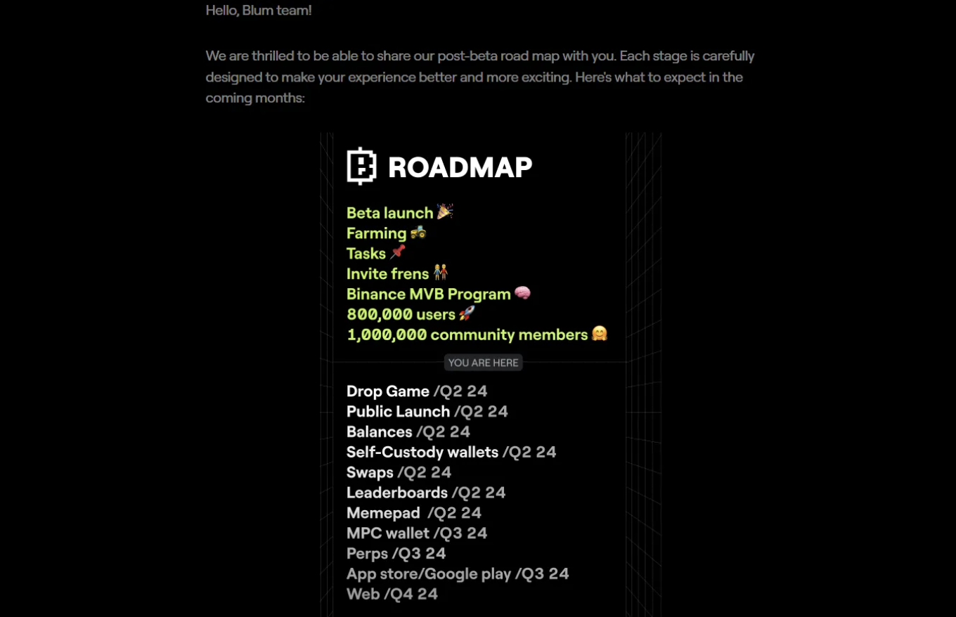 Blum roadmap